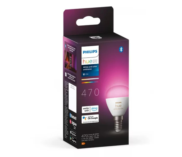Philips Hue Philips Hue White and color ambiance Żarówka kulka E14 470lm - 1271553 - zdjęcie 3